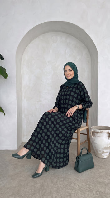 Forest Polka Abaya